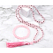 Natural Rose Quartz Round Beaded Pendant Necklaces & Bracelets Sets, 850mm & 180mm