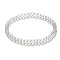 4mm Prism Faceted Rondelle Glass Beaded Stretch Bracelets for Women, Clear