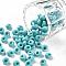 TOHO Short Magatama Beads, Japanese Seed Beads, (55) Opaque Turquoise, 6x5.5x3.5mm, Hole: 2mm, about 450g/bag
