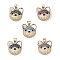 Brass Micro Pave Cubic Zirconia Pendants, Cadmium Free & Lead Free, Real 16K Gold Plated, Dog Charms, Mixed Color, 16.5x16x7.5mm, Hole: 5x3mm