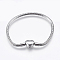 Tarnish Resistant 304 Stainless Steel European Style Round Snake Chains Bracelet Making, with Clasps, Stainless Steel Color, 6-1/4 inch(16cm), 3mm