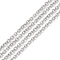 Tarnish Resistant 304 Stainless Steel Cable Chains, Diamond Cut Chains, Unwelded, Faceted, Oval, Stainless Steel Color, 3mm, Links: 3.8x3x0.8mm