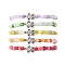Alloy Tortoise & Glass Seed Braided Bead Bracelet, Nylon Thread Adjustable Bracelet, Mixed Color, Inner Diameter: 2-1/8~3-3/8 inch(5.5~8.5cm)