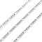 304 Stainless Steel Twisted Chains Curb Chains, with Spool, Soldered, Stainless Steel Color, 2x5x1mm, 25m