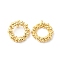 Brass Charms, Cadmium Free & Nickel Free & Lead Free, Ring, Real 18K Gold Plated, 12x4mm, Hole: 1mm