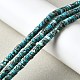 Синтетические серебряные нити бирюзовых бусин G-L617-F03-2x4mm-1