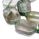 Нити бусин из натурального зеленого рутилированного кварца G-K245-J03-F01-3