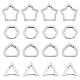 8 пара серег-колец Huggie Hoop из нержавеющей стали 304 в 4 стилях STAS-UN0021-60P-1