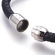 Кожаные браслеты плетеного шнура BJEW-E350-03A-4