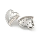 Серьга-гвоздик из латуни с микропаве из кубического циркония EJEW-C102-08P-01-2