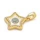 Подвески из латуни с микропаве из циркония KK-M303-01G-10-2