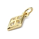 Латунные микро проложить кубического циркония подвески KK-H475-23G-01-2