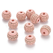 Расписные бусы из натурального дерева WOOD-N006-02A-03