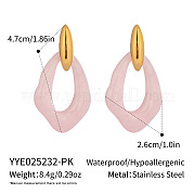 Серьги-гвоздики из полой стали с самородками GR2254-2