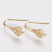 Латунные крючки для сережек KK-T029-107G