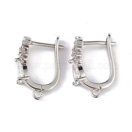 Серьги-кольца из латуни ZIRC-L097-055P-1