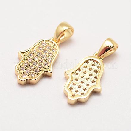 Латунь микро проложит класс Aaa кубического циркония подвески ZIRC-G090-42G-NR-1