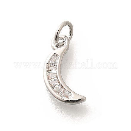 Латунные микропаве прозрачные подвески с фианитом KK-L225-015P-1