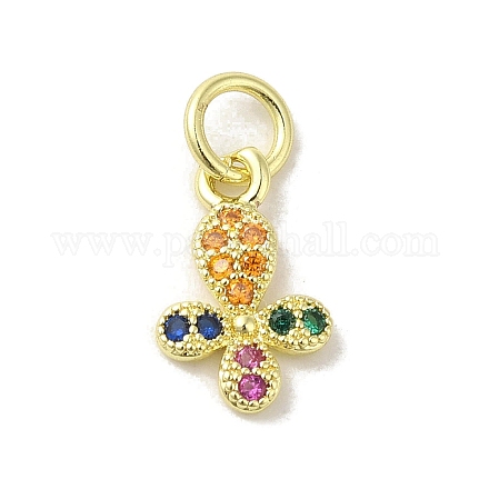 Латунные микро проложить кубического циркония подвески KK-M283-20G-02-1