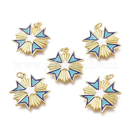 Латунные подвески ZIRC-I048-14G-1