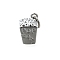 Brass Pendants, Popcorn Charms, Long-Lasting Plated, Lead Free & Cadmium Free, Rack Plating, with Jump Ring, Platinum, 11x8x6mm, Hole: 3mm