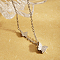 Elegant Stainless Steel Butterfly Pendant Necklace for Women's Daily Wear