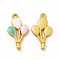 Rack Plating Alloy Enamel Pendants, Matte Gold Color, Balloon Charm, Colorful, 23.3x12.7x3mm, Hole: 1.6mm