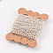 Iron Twisted Chains, Unwelded, Silver Color Plated, Ring: about 3.5mm wide, 5.5mm long, 0.5mm thick