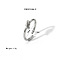 Minimalist Stainless Steel Knot Open Cuff Rings, Stainless Steel Color, Inner Diameter: 18mm