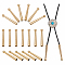 NBEADS 20 Pcs Bolo Tie Tips, 2 Inch Long Cord Ends Caps Bolo Cap Buckle Replacement 5mm Bolo Tie End Caps Bolo Tie Findings for DIY Crafts Clothes Decor Design Making, Golden