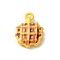 Alloy Pendants, Food Themes, Sandy Brown, 16x12x3mm, Hole: 1.6mm