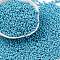 8/0 Baking Paint Glass Seed Beads, Round Hole, Teardrop, Dark Turquoise, 3x2mm, Hole: 1mm, about 416pcs/10g