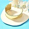 Rack Plating Brass Cuff Bangles, Open Bangles for Women, Cadmium Free & Lead Free, Real 18K Gold Plated, 1~1-5/8- inch(2.55~4.1cm), Inner Diameter: 1-7/8 x2-3/8  inch(4.8x6cm)