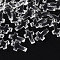 Transparent Acrylic Pendants, Faceted, Cross, Clear, 16x10x4.5mm, Hole: 1.5mm, about 1455pcs/500g