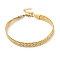 Ion Plating(IP) 304 Stainless Steel Herringbone Chain Bracelet, Golden, 7-1/8 inch(18cm), Extension Chain: 33mm