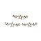 Tibetan Style Alloy Connector Charms, Triple Star Links, Nickel, Antique Silver, 9x25x1.5mm, Hole: 1.5mm, about 833pcs/500g