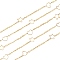 2M Brass Cable Chains, with Linking Rings, Soldered, Long-Lasting Plated, Heart & Starr, Real 18K Gold Plated, 1.6x2x0.4mm, 2m/box