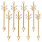 Beebeecraft 1 Box 8Pcs Arrow Connector Charm 18K Gold Plated Cubic Zirconia Arrowhead for DIY Bracelet Necklace Jewelry Making