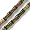 Natural Unakite Beads Strands, Bamboo Joint, 12x5x4mm, Hole: 1mm, about 32pcs/strand, 14.96''(38cm)