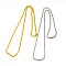 Fashionable 304 Stainless Steel Rope Chain Necklace Making, with Lobster Claw Clasps, Mixed Color, 21.5 inch~24 inch(54.6~60.9cm)x3mm