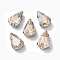 Teardrop Sew on Rhinestone, Multi-strand Links, Glass Rhinestone, with Stainless Steel Prong Settings, Garments Accessories, Faceted, Light Colorado Topaz, 13x8x5mm, Hole: 1mm