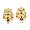Girl Brass Cubic Zirconia European Beads, Cadmium Free & Lead Free, Long-Lasting Plated, Real 18K Gold Plated, 15x10.5x9.5mm, Hole: 5mm