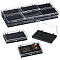 Plastic Badge Storage Box, Badge Gift Case with Black Sponge, Rectangle, 5.2x8x1.55cm, Inner Diameter: 4.2x7.6cm