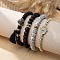 Bohemian Glass Beaded Stretch Bracelet Sets, Stackable Bracelets for Women