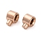 Ion Plating(IP) 304 Stainless Steel Crimp Beads, Column, Rose Gold, 4x3x2.5mm, Hole: 0.8mm