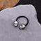 316L Stainless Steel Micro Pave Cubic Zirconia Circular/Horseshoe Barbell, Skull, Inner Diameter: 10mm, Pin: 1.2mm