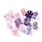 Natural Amethyst or Rose Quartz Beads, No Hole/Undrilled, Waist Drum, 11.5~12x10~14mm