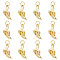 12Pcs Brass Pendants, Long-Lasting Plated, Banana, Real 18K Gold Plated, 17.5x9x6.5mm, Hole: 1.3mm