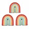 Handmade Polymer Clay Pendants, Circular Arch, Colorful, 39x38x3.5mm, Hole: 1.6mm