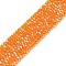 Transparent Glass Beads, 32 Facets, AB Color Plated, Round, Dark Orange, 3.5x3mm, Hole: 1mm, about 163~166pcs/strand, 50~51cm
